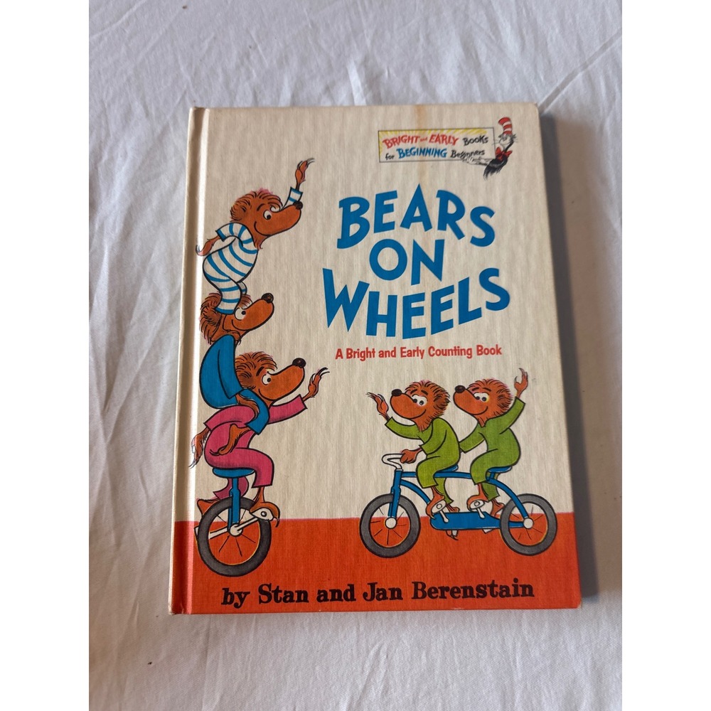 Berenstain Bears Bears on Wheels Book Kids OS Blue Good Hardcover Counting Book